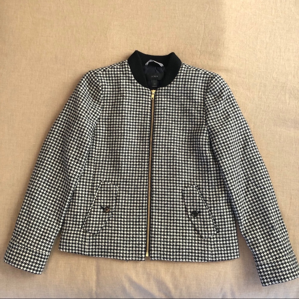 J•CREW | Houndstooth Wool Jacket